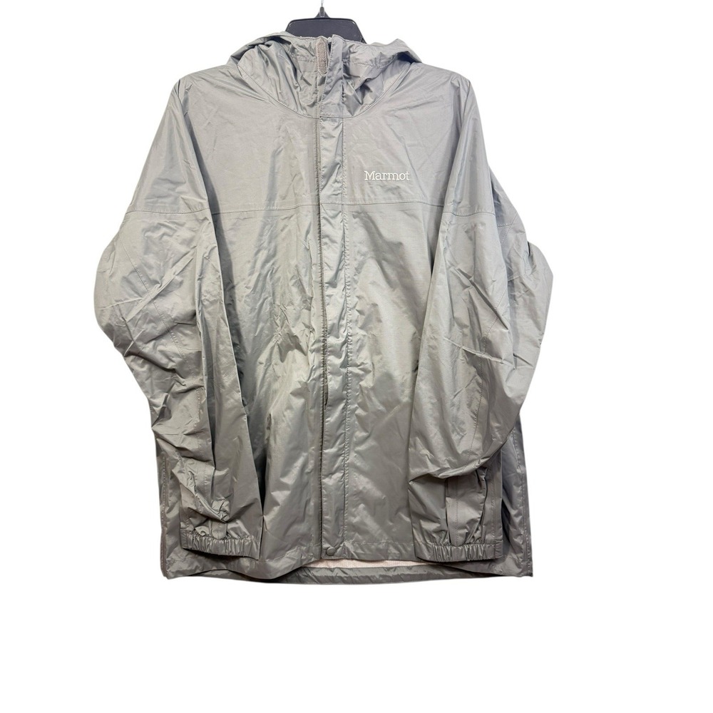 Men's Marmot Precip 50200 Hooded Rain Jacket Large (gargoyle) New With Tags - Picture 6 of 15